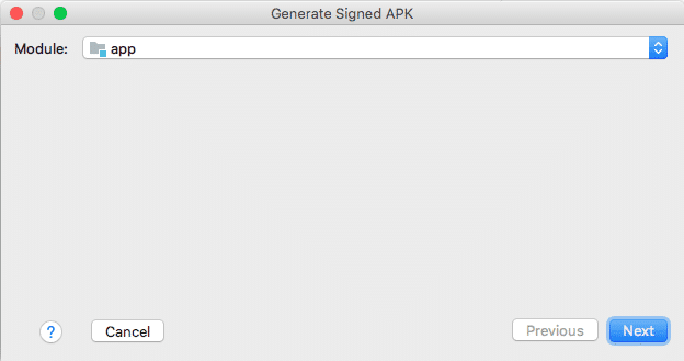 Generate signed APK-Module